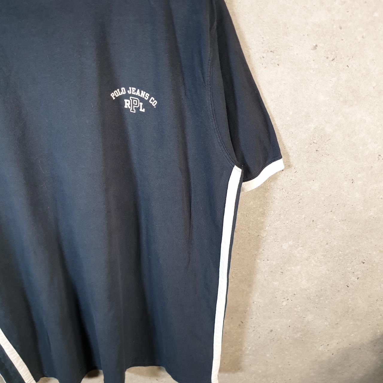 Vintage Ralph Lauren Polo Jeans USA T Shirt Men’s Large Black Embroidered Classic Fit Pony