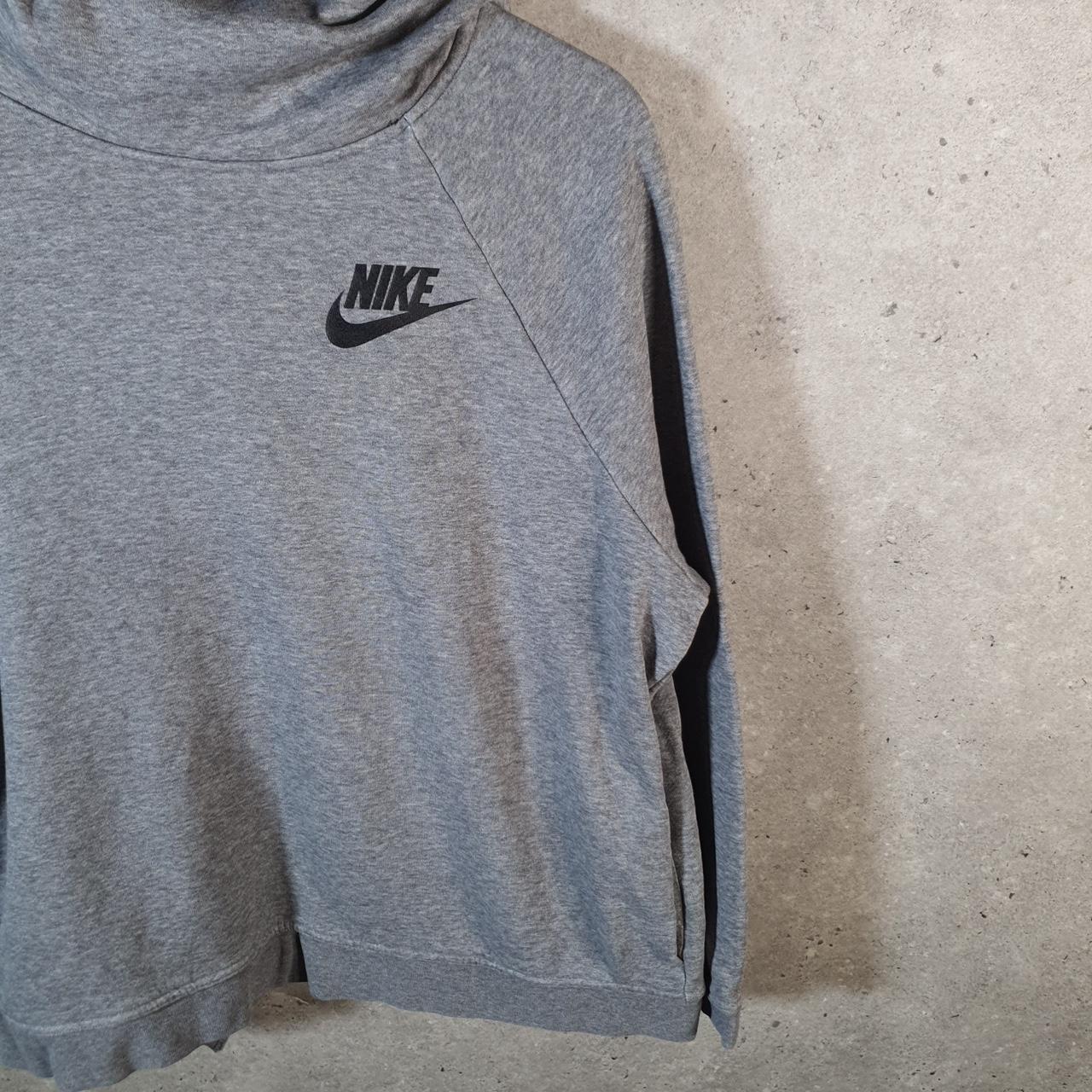 Vintage Nike Club Sportswear Hoodie Womens XL Grey Swoosh Y2K Pullover