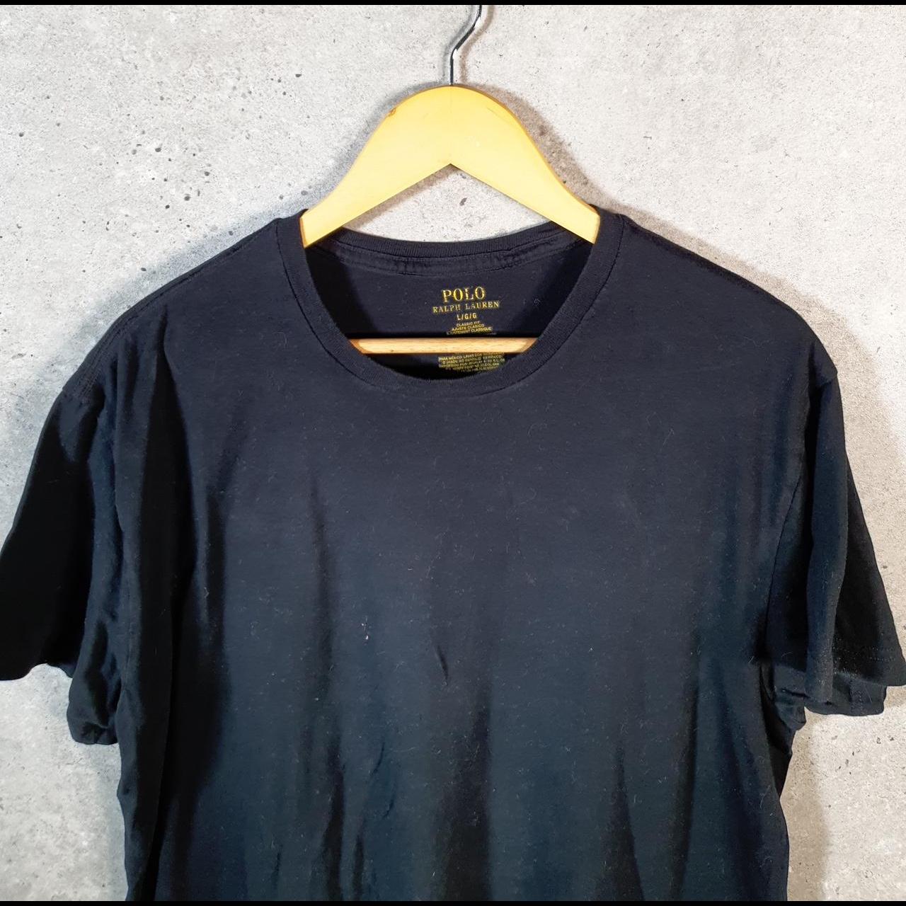Vintage Ralph Lauren Polo Sport T Shirt Men’s Large Black Classic Fit Embroidered Pony C9027