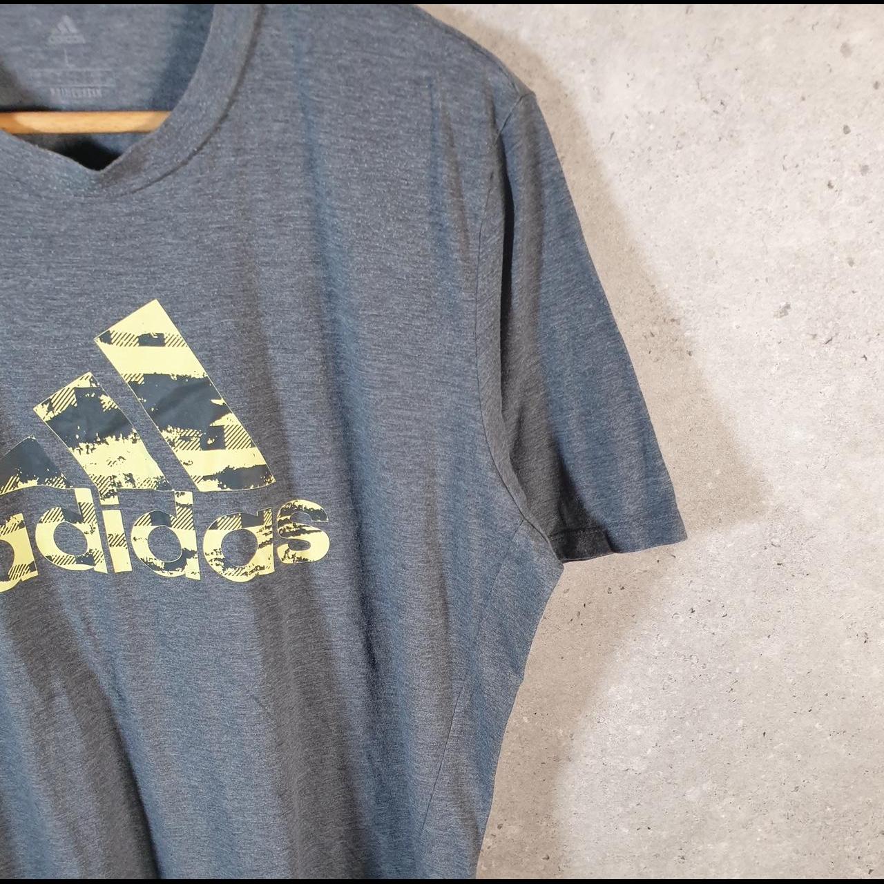 Vintage Adidas Primegreen T Shirt Men’s Large Grey Three Stripes Logo Athletic