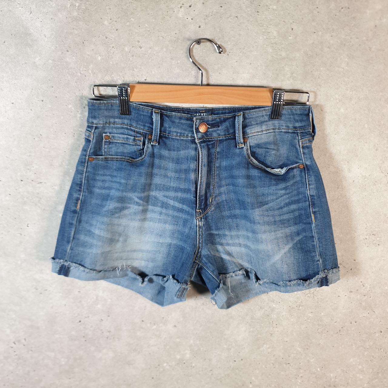 Vintage Levi’s Cut Off Baggy Shorts Jorts Cargo Womens W28 Blue Relaxed Denim