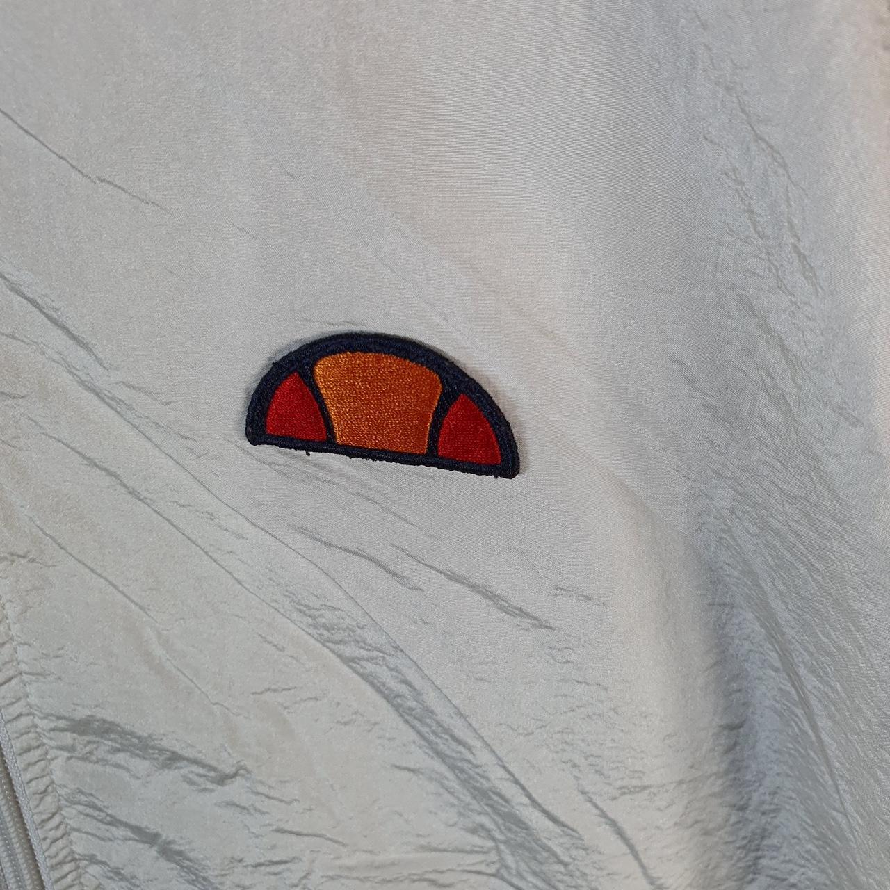 Vintage Ellesse Retro Windbreaker Track Jacket Mens Small White Full Zip