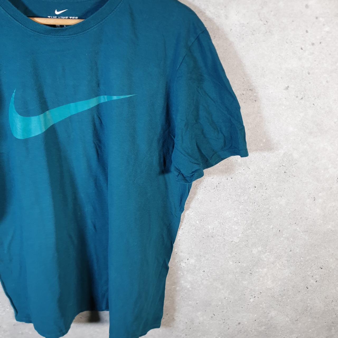 Vintage Nike Club T Shirt Men’s Large Blue Logo Swoosh Athletic