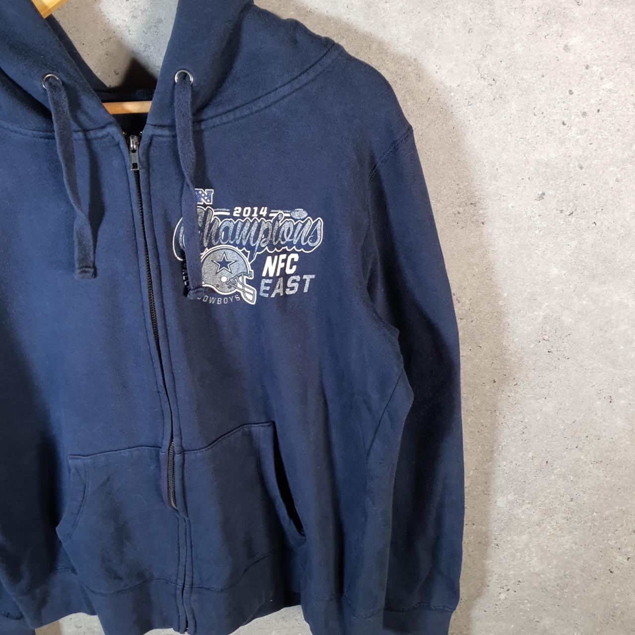 Vintage NFL Dallas Cowboys 2014 Hoodie Womens L Navy Full Zip USA Pro Sport