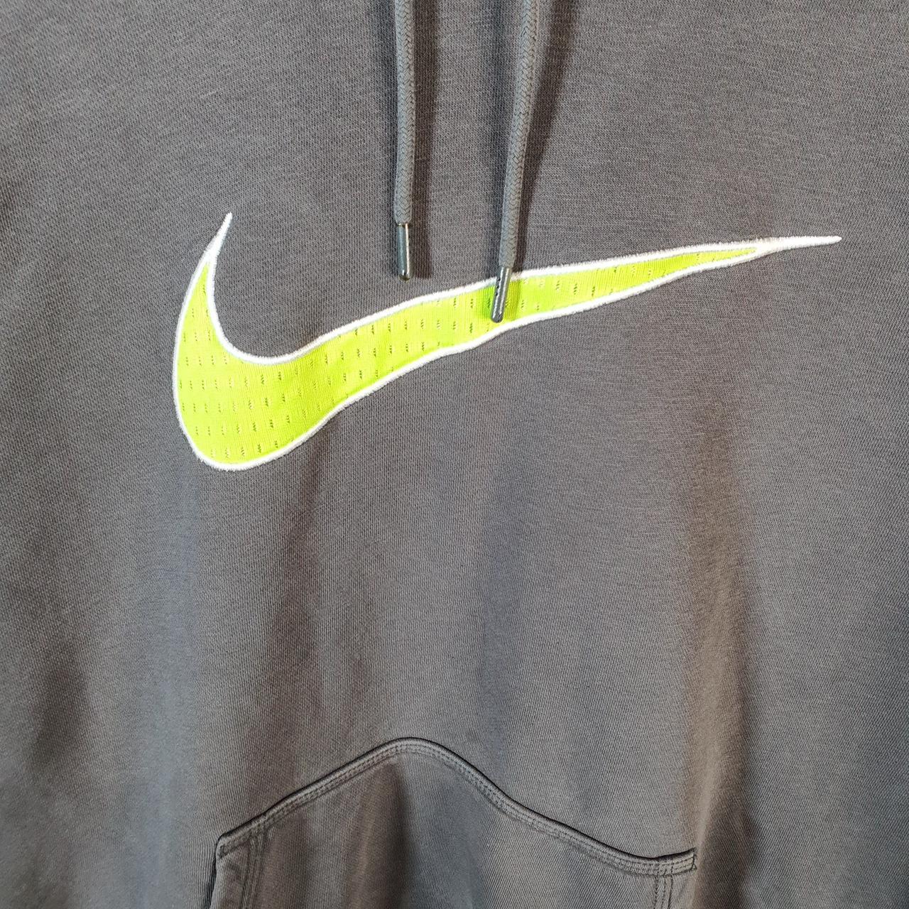 Vintage Nike Club Spellout Hoodie Men’s Large Black Swoosh Y2K Pullover