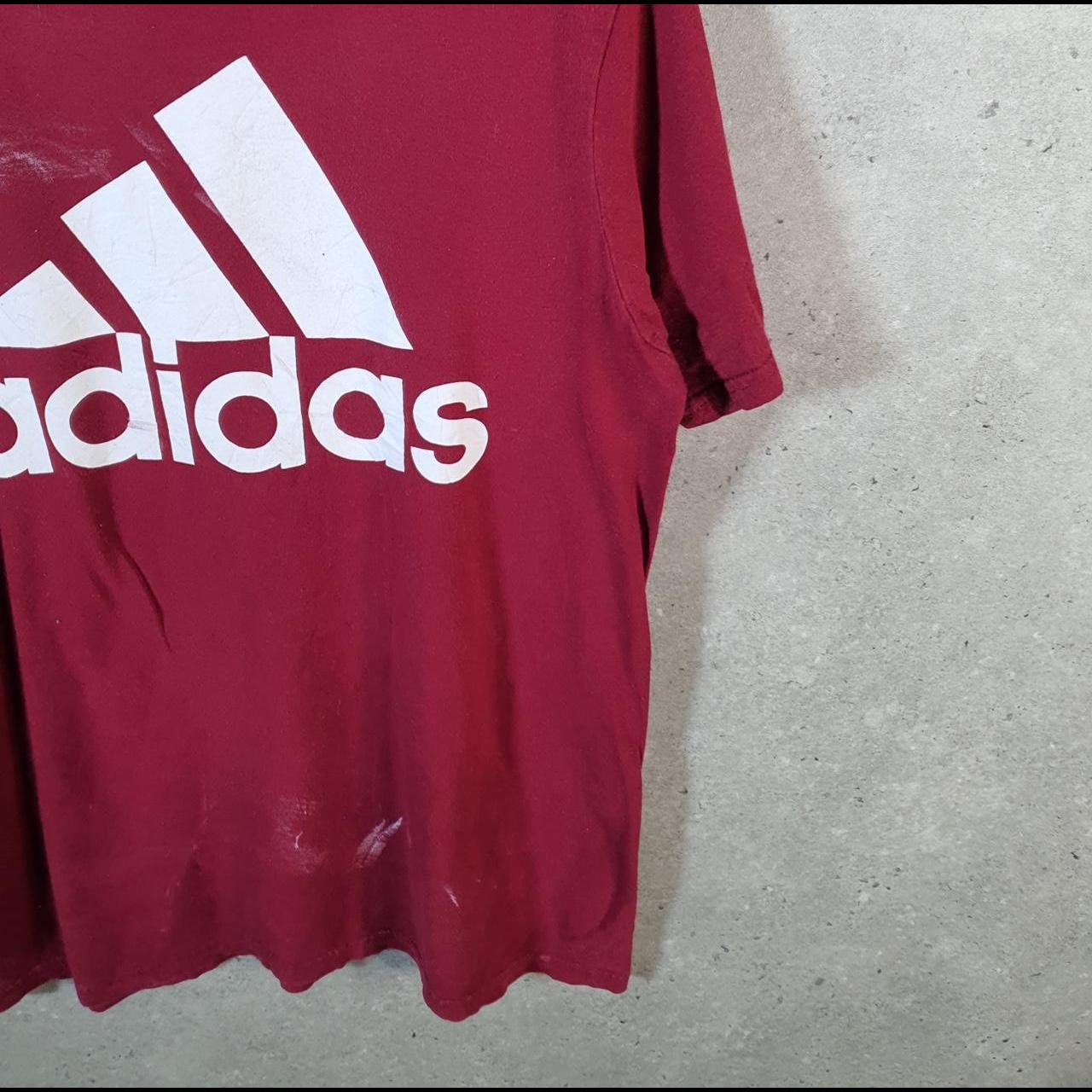 Vintage Adidas Go To Tee T Shirt Men’s Medium Red Three Stripes Logo