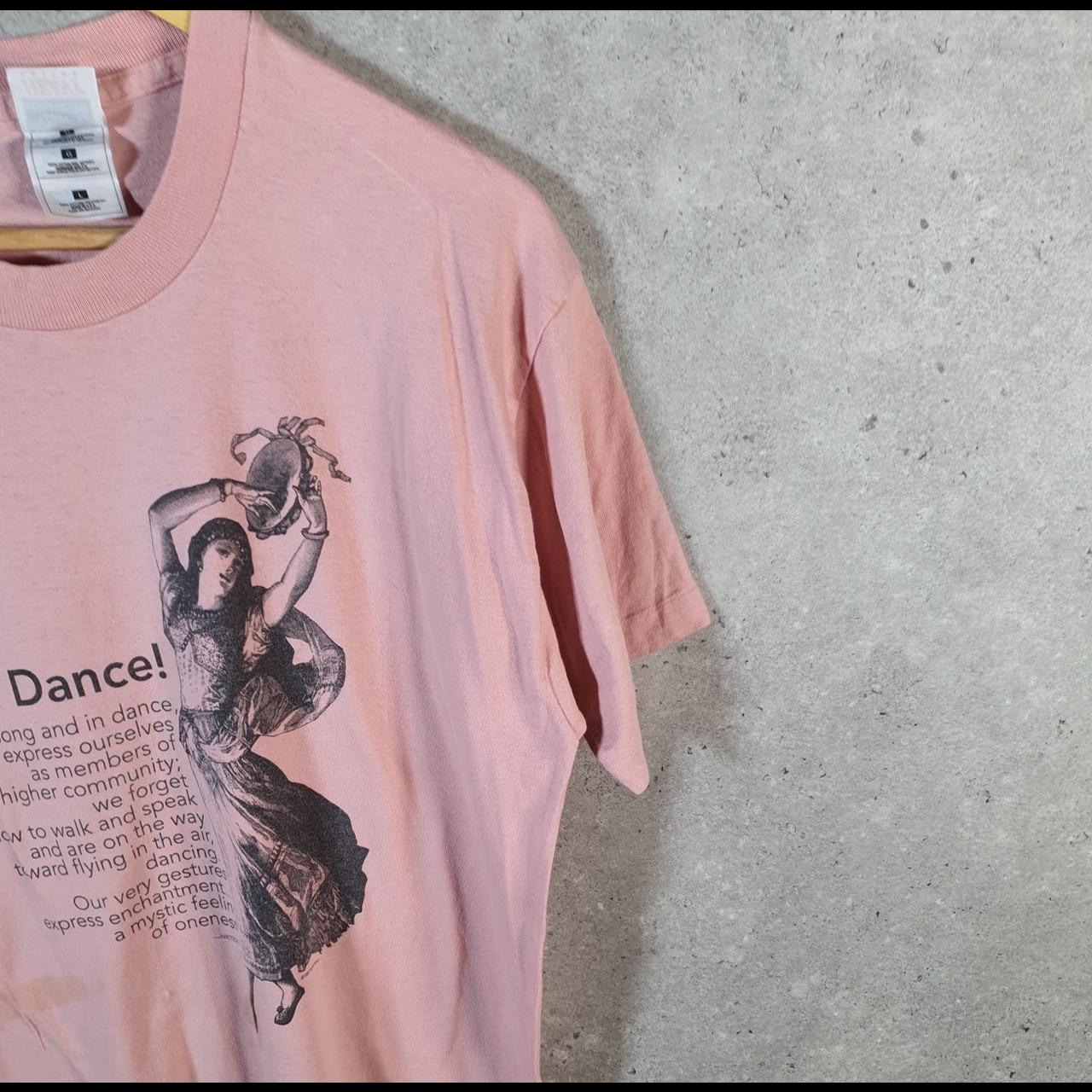 Vintage Fruit of the Loom Dance 90s Graphic Single Stitch T Shirt Men’s Large Pink