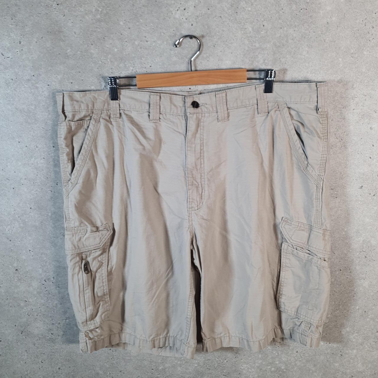 Vintage Carhartt Baggy Carpenter Shorts Jorts Cargo Men’s W44 Brown Relaxed Fit Workwear Big Fish Vintage