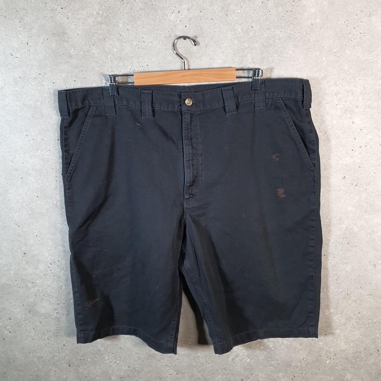 Vintage Carhartt Baggy Carpenter Shorts Jorts Cargo Men’s W46 Black Relaxed Fit Workwear Big Fish Vintage