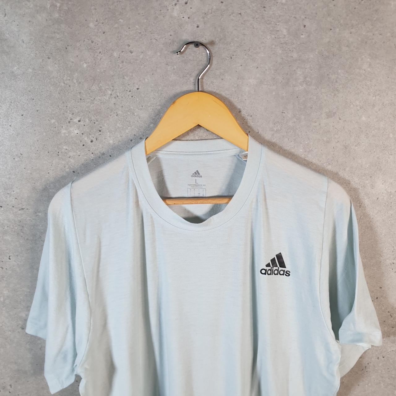 Vintage Adidas Aeroready T Shirt Shirt Men’s Large Grey Three Stripes Logo Athletic C9924