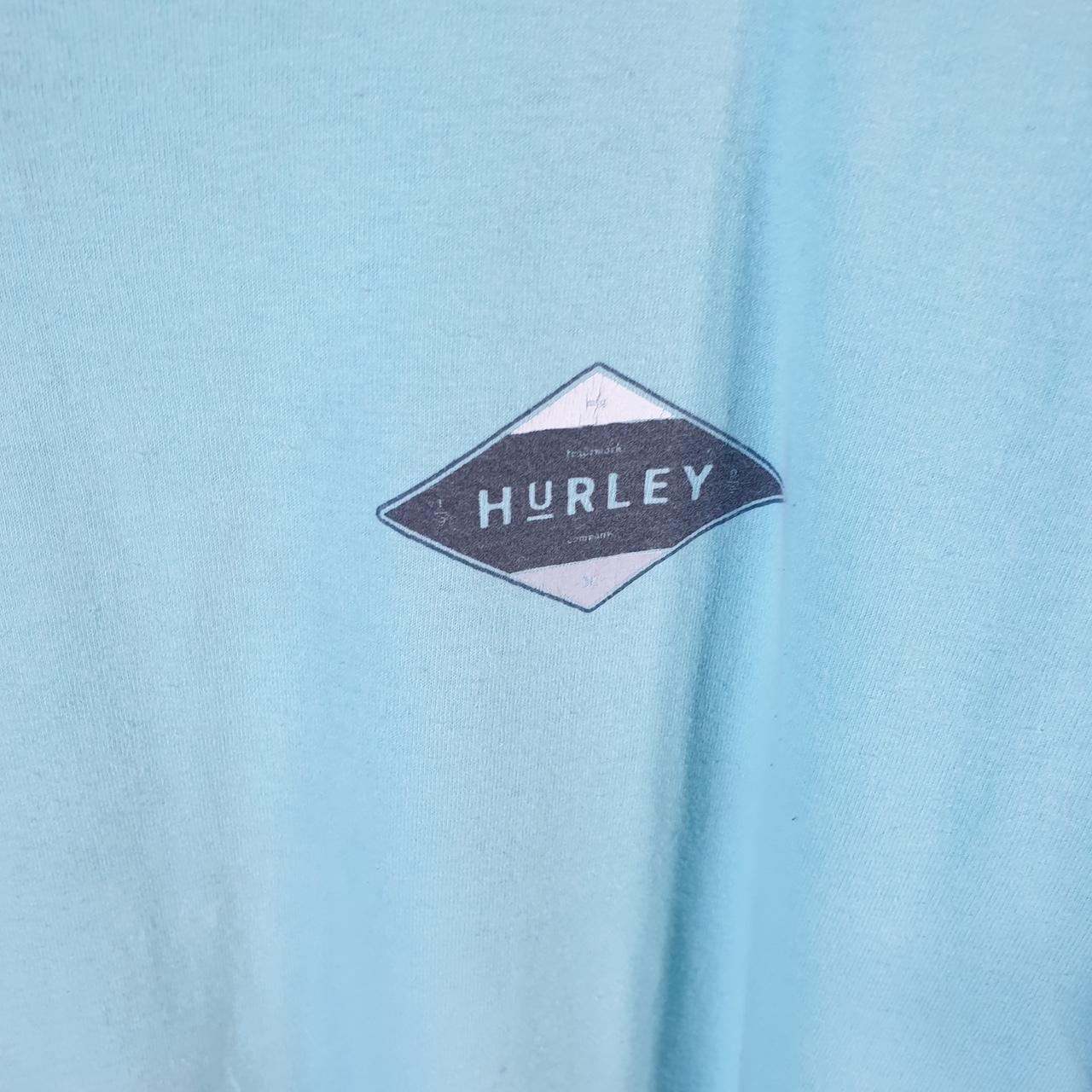 Vintage Hurley Graphic T Shirt Men’s Large Blue Casual Sports Logo Athletic