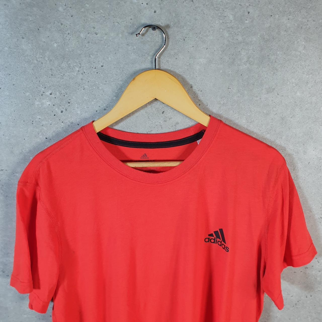 Vintage Adidas Amplifier T Shirt Shirt Men’s Large Red Three Stripes Logo Athletic C9771