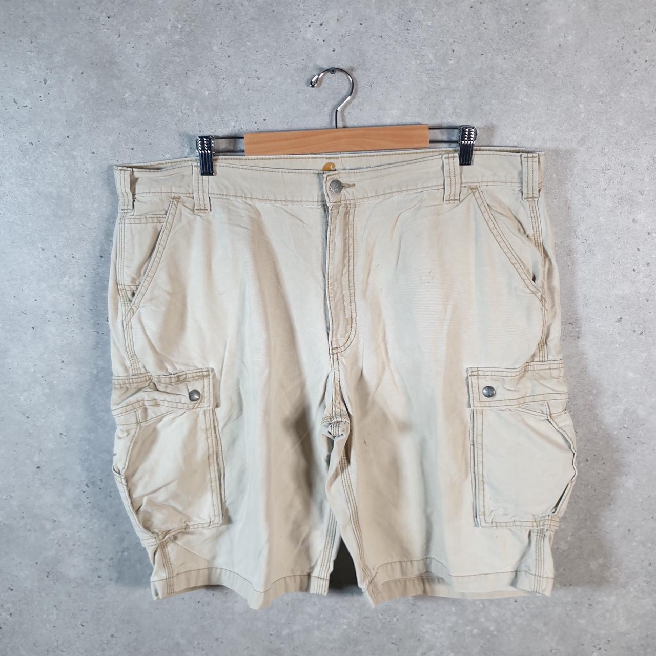 Vintage Carhartt Baggy Carpenter Shorts Jorts Cargo Men’s W42 Brown Relaxed Fit Workwear