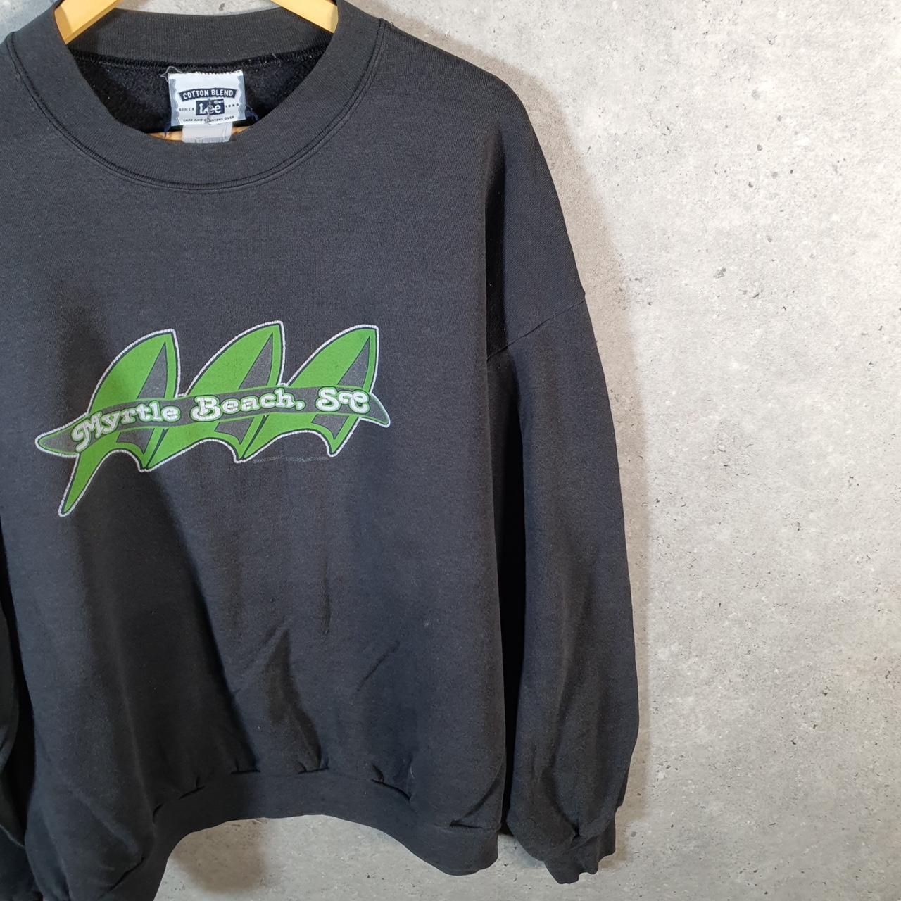 Vintage Lee Cotton Blend Sweatshirt Men’s XL Black USA Myrtle Beach Pullover