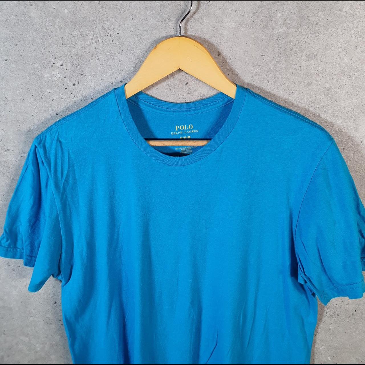 Vintage Ralph Lauren Polo T Shirt Men’s Medium Blue Embroidered Pony Classic Fit C9120