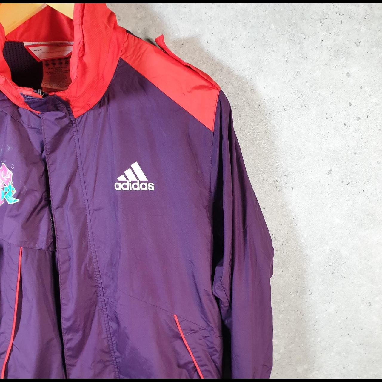 Vintage Adidas 2012 London Paralympic Games Windbreaker Mens XS Purple Full Zip