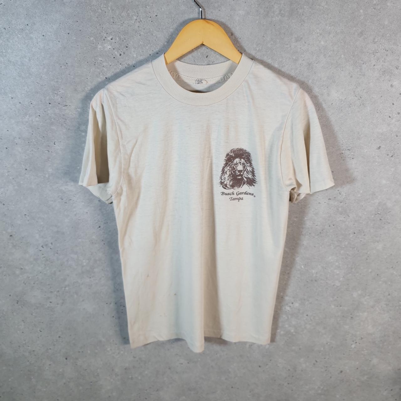 Vintage Lexington Busch Gardens Tampa 90s USA Single Stitch T Shirt Men’s Small White