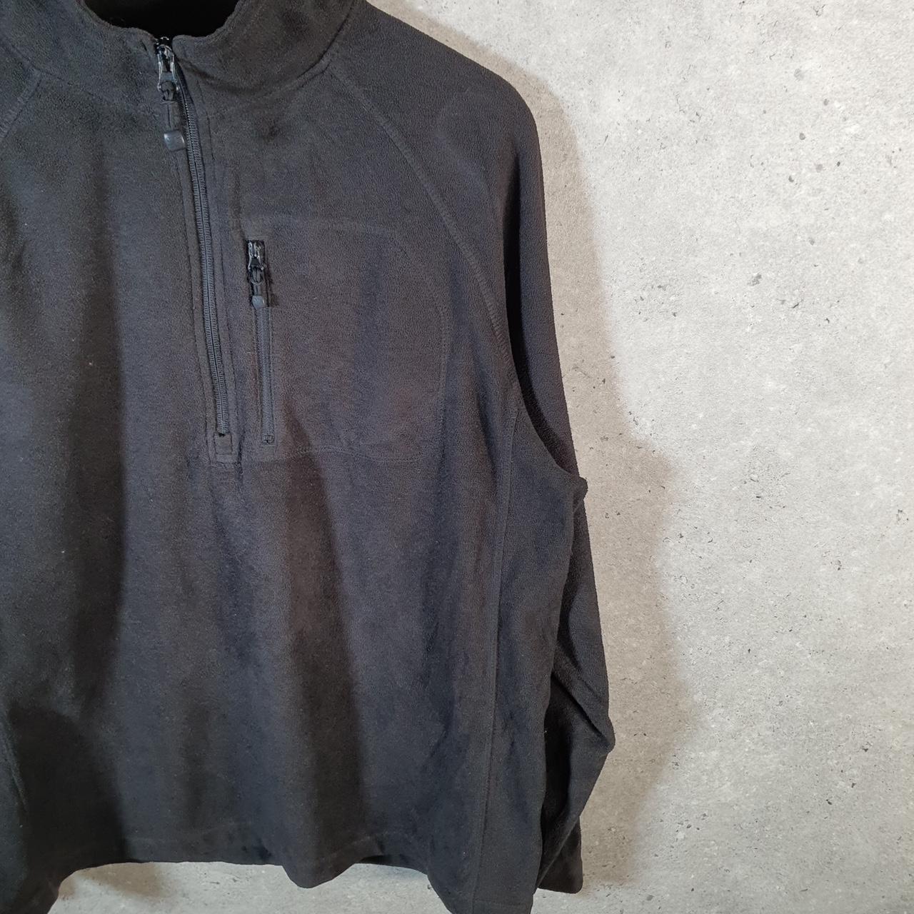 Vintage Starter 1/4 Zip Fleece Sweatshirt Mens Medium Black Logo Winter