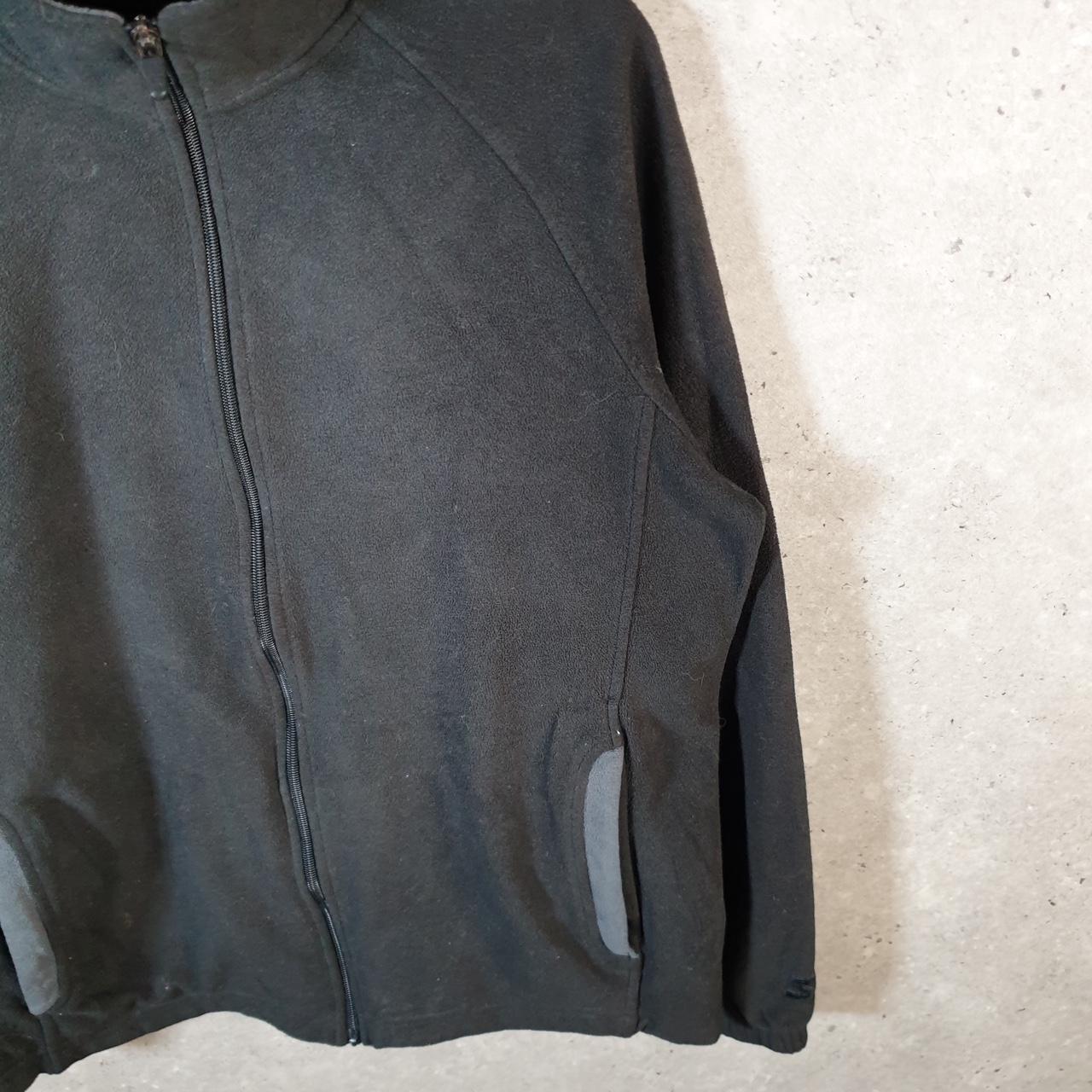 Vintage Starter Fleece Sweatshirt Jacket Mens Medium Black Full Zip Embroidered Logo