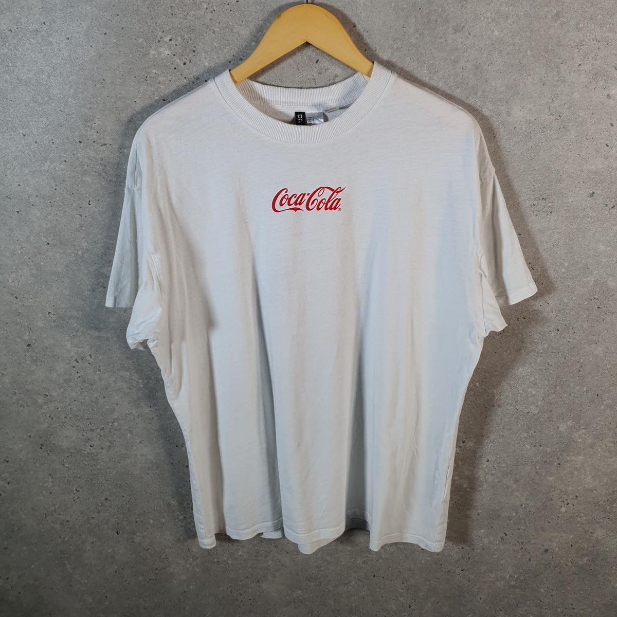 Vintage H&M Coke Coca Cola Glass Bottle T Shirt Men’s Small White Graphic
