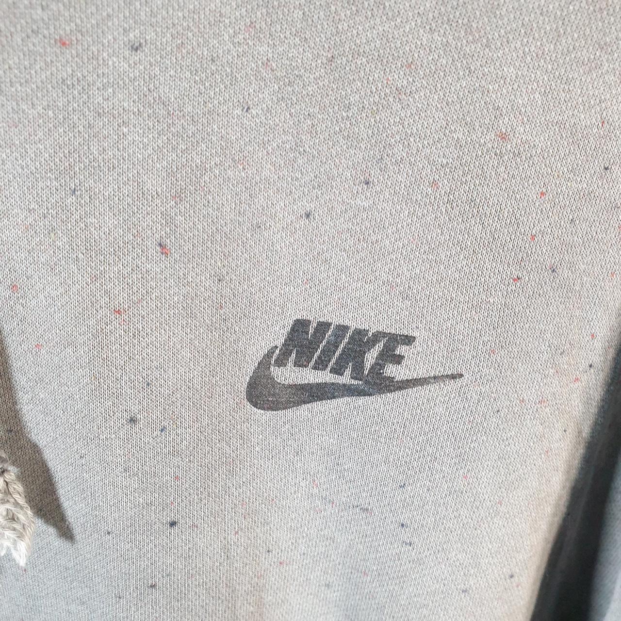 Vintage Nike Embroidered Hoodie Men’s Large Grey Swoosh Y2K Pullover