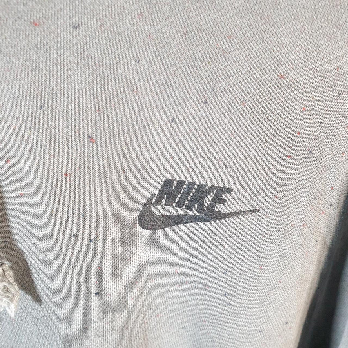 Vintage Nike Embroidered Hoodie Men’s Large Grey Swoosh Y2K Pullover