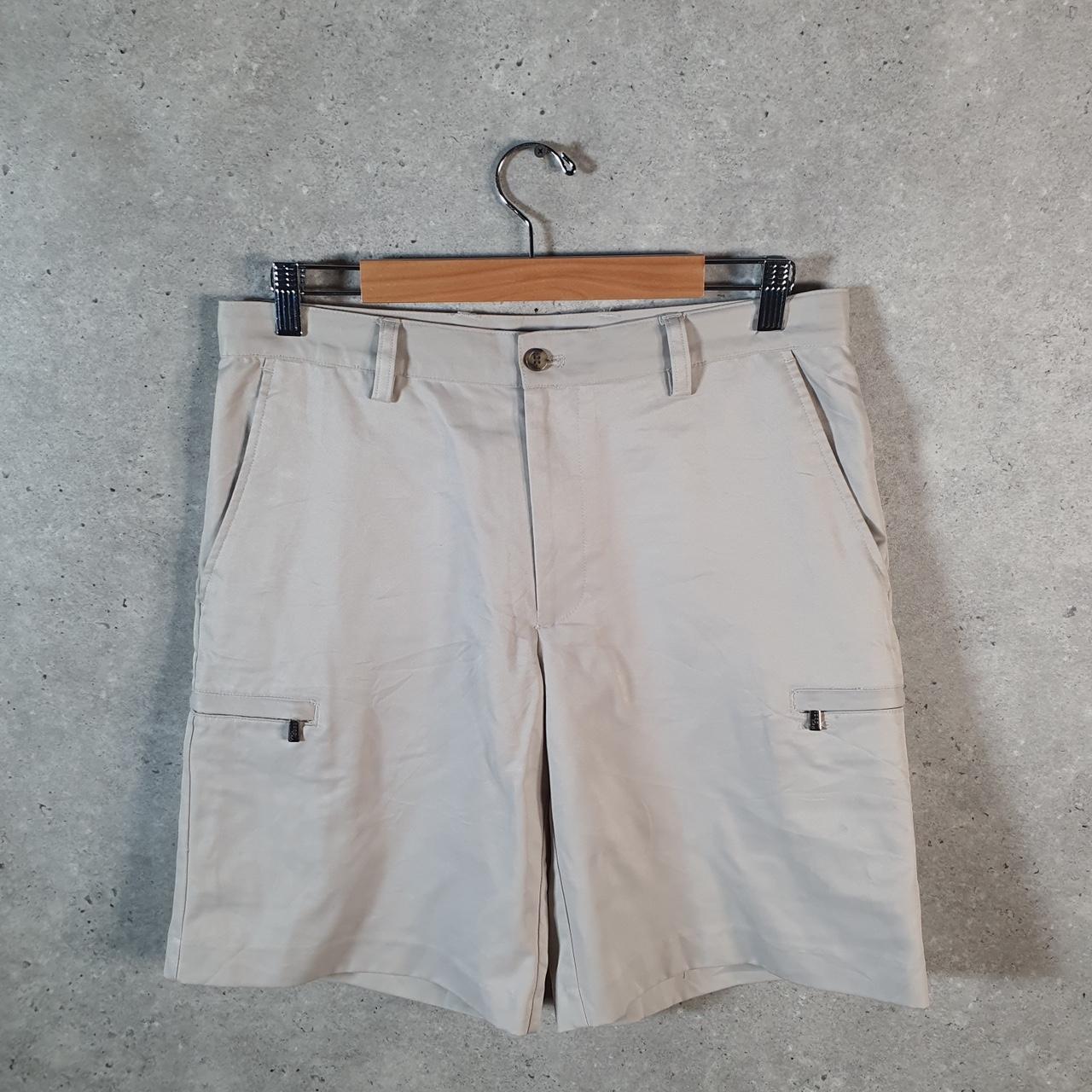 Vintage Izod Golf Chino Shorts Jorts Cargo Men’s W32 Brown Baggy Cotton A4408