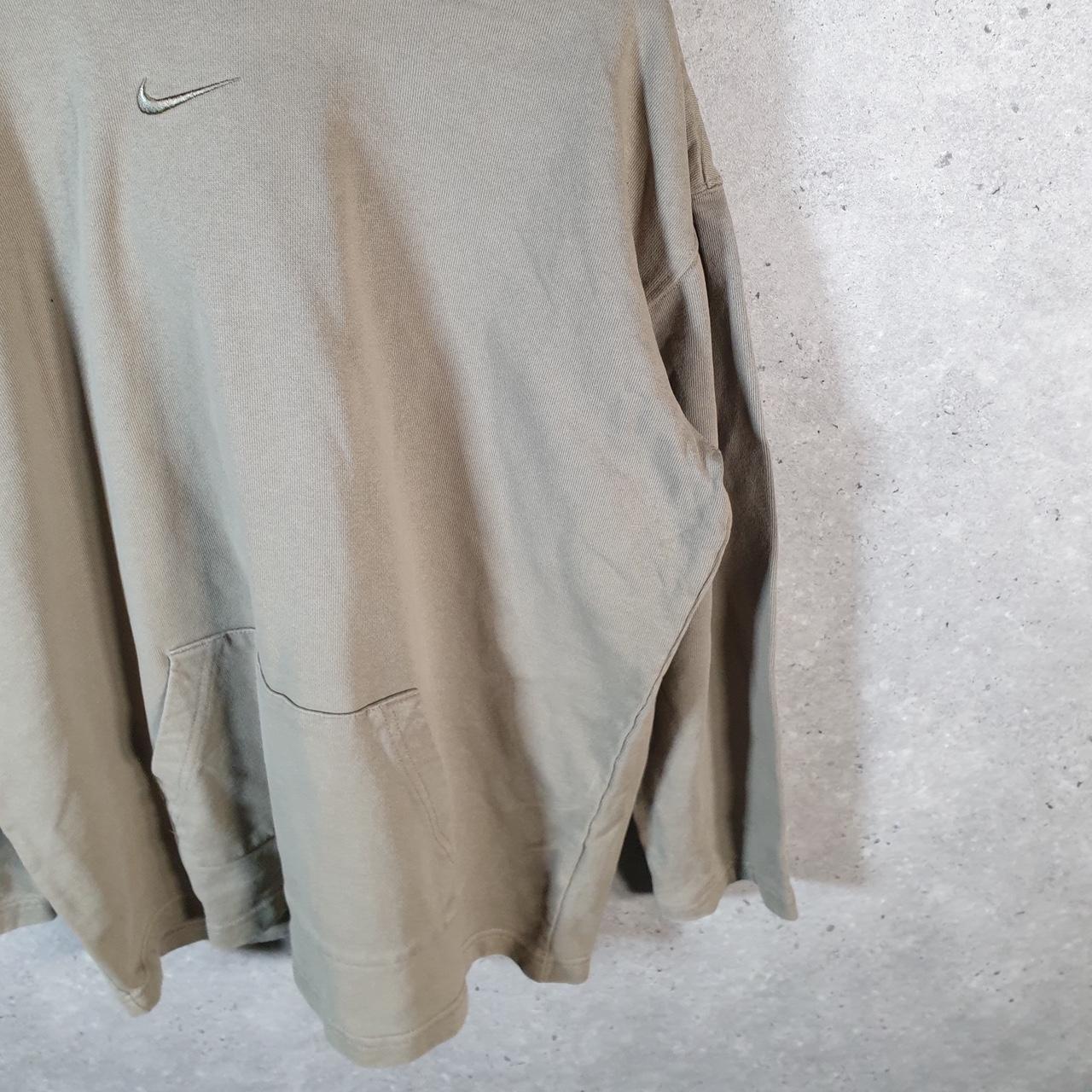 Vintage Nike Centre Swoosh Hoodie Men’s Small Brown Embroidered Y2K Pullover