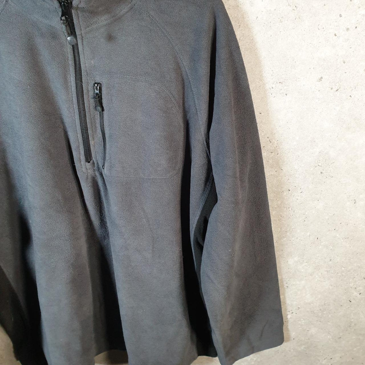 Vintage Starter 1/4 Zip Fleece Sweatshirt Mens XL Grey Logo Winter