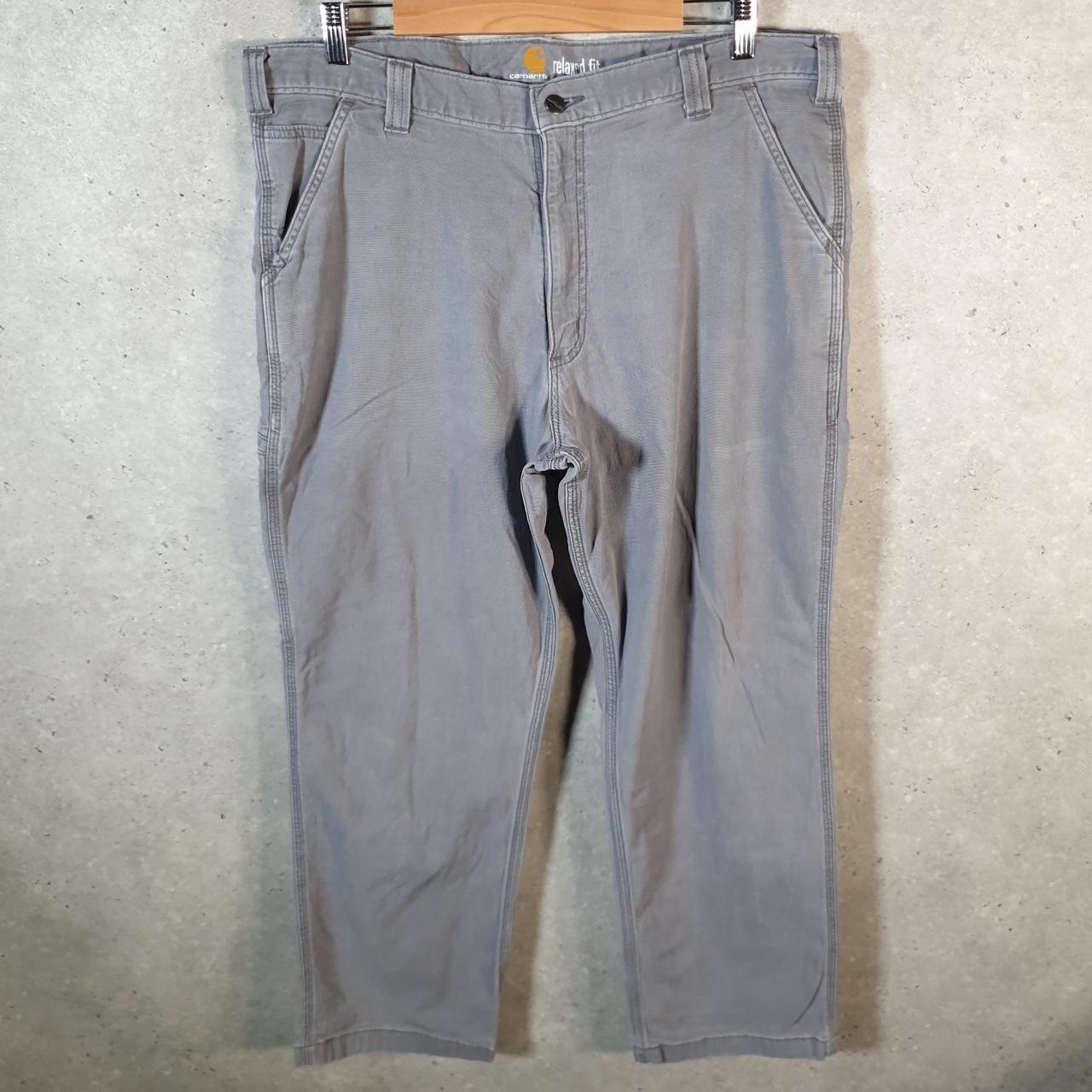 Vintage Carhartt Carpenter Trousers Mens W38 L30 Grey Relaxed Fit Workwear