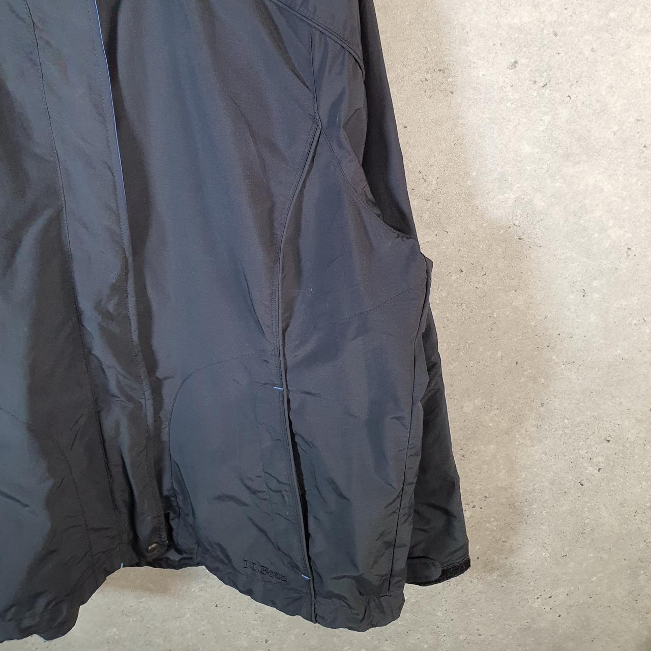 Vintage L.L. Bean Outdoors Nylon Jacket Mens XL Black Waterproof Hooded