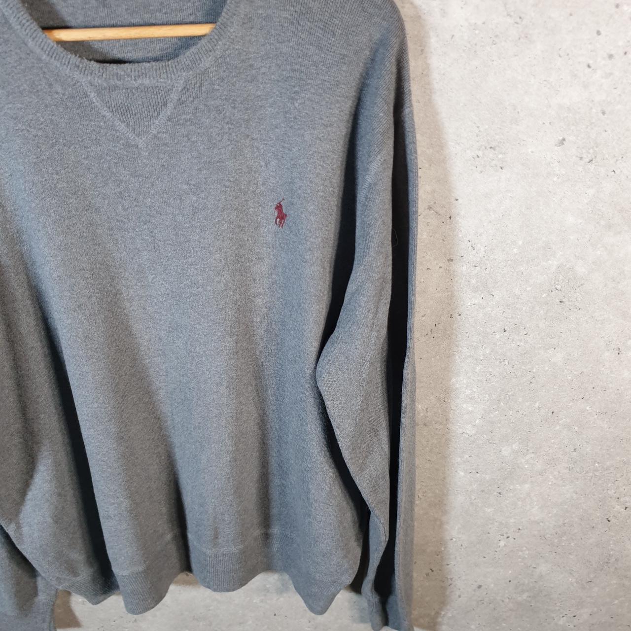Vintage Ralph Lauren Polo Sweatshirt Men’s XL Grey Cotton Pullover Pony