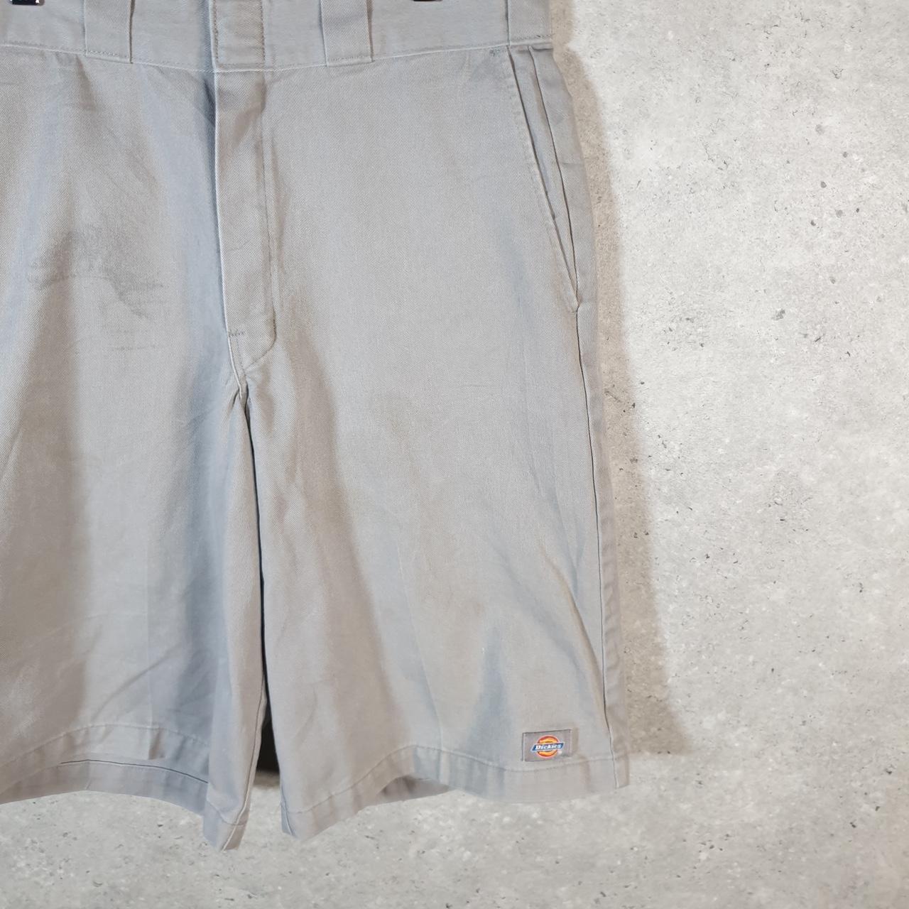 Vintage Dickies Baggy Chino Shorts Jorts Cargo Mens W32 Grey Regular Fit