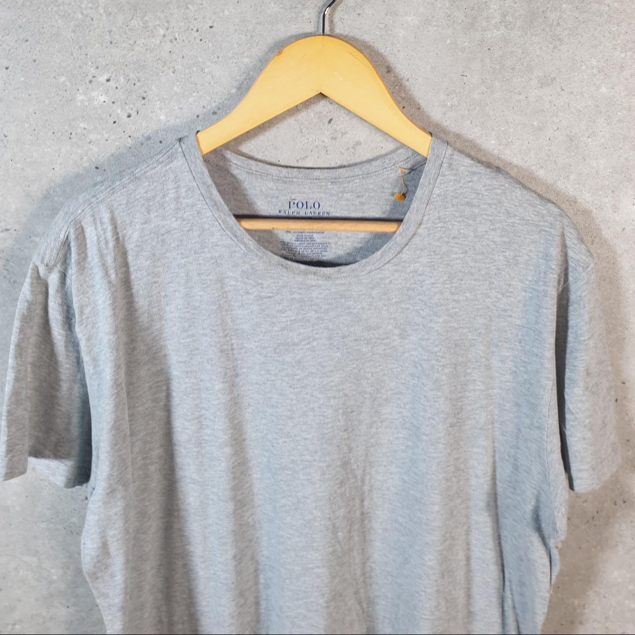 Vintage Ralph Lauren Polo T Shirt Men’s Large Grey Embroidered Classic Fit Pony C9065