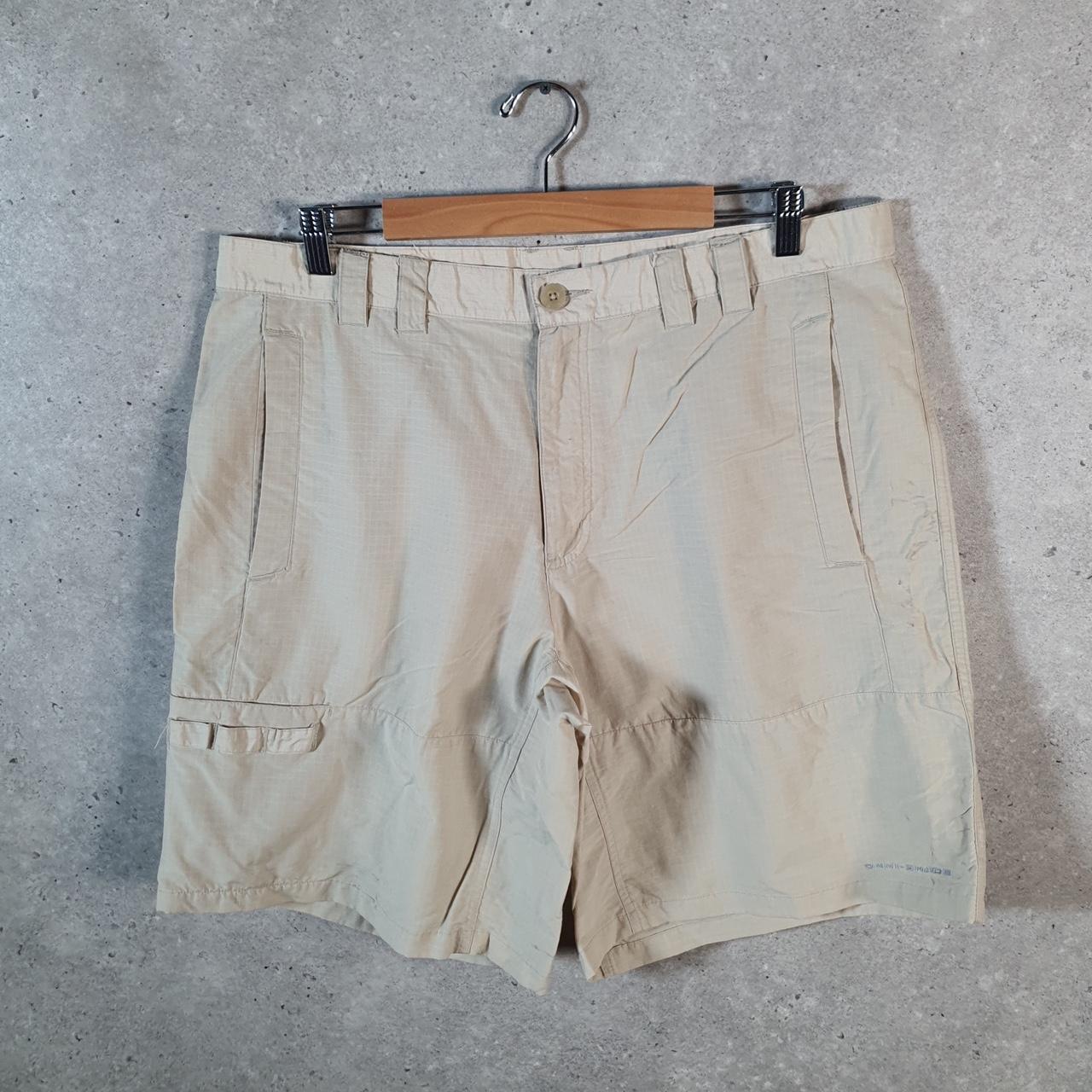 Vintage Columbia Shorts Jorts Cargo Men’s W38 Brown Athletic Hiking Fishing Gear A4409