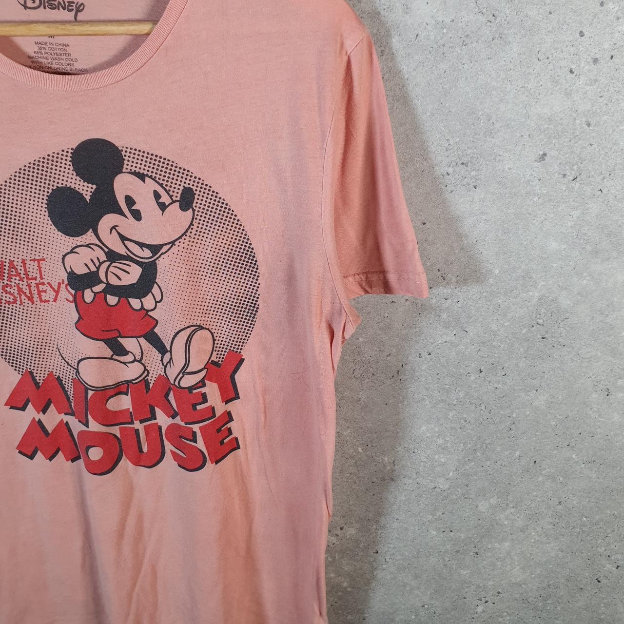 Vintage Disney Land Mickey Mouse T Shirt Men’s Medium Pink Graphic Cartoon