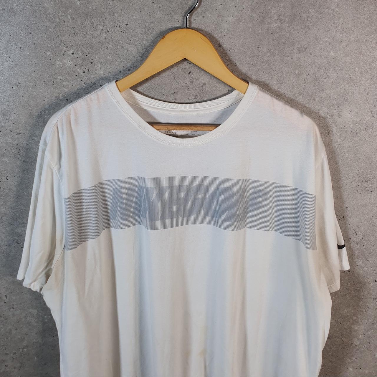 Vintage Nike Golf Dri Fit T Shirt Shirt Men’s 2XL White Logo Athletic C9836