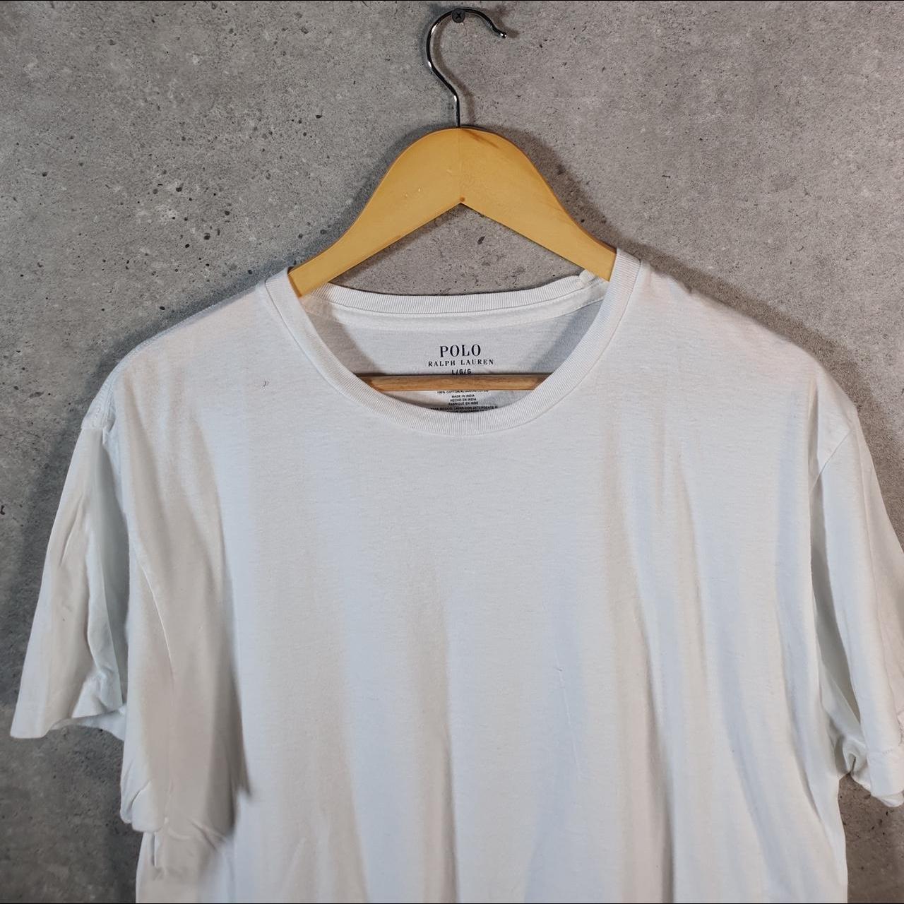 Vintage Ralph Lauren Polo Sport T Shirt Men’s Large White Classic Fit Embroidered Pony C8676