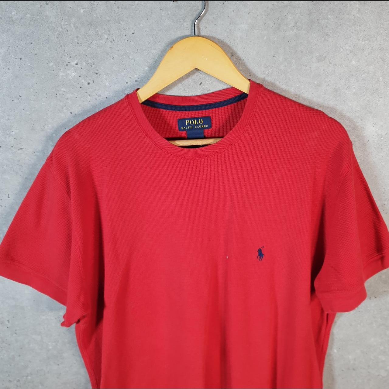 Vintage Ralph Lauren Polo T Shirt Men’s Large Red Embroidered Classic Fit Pony C9147