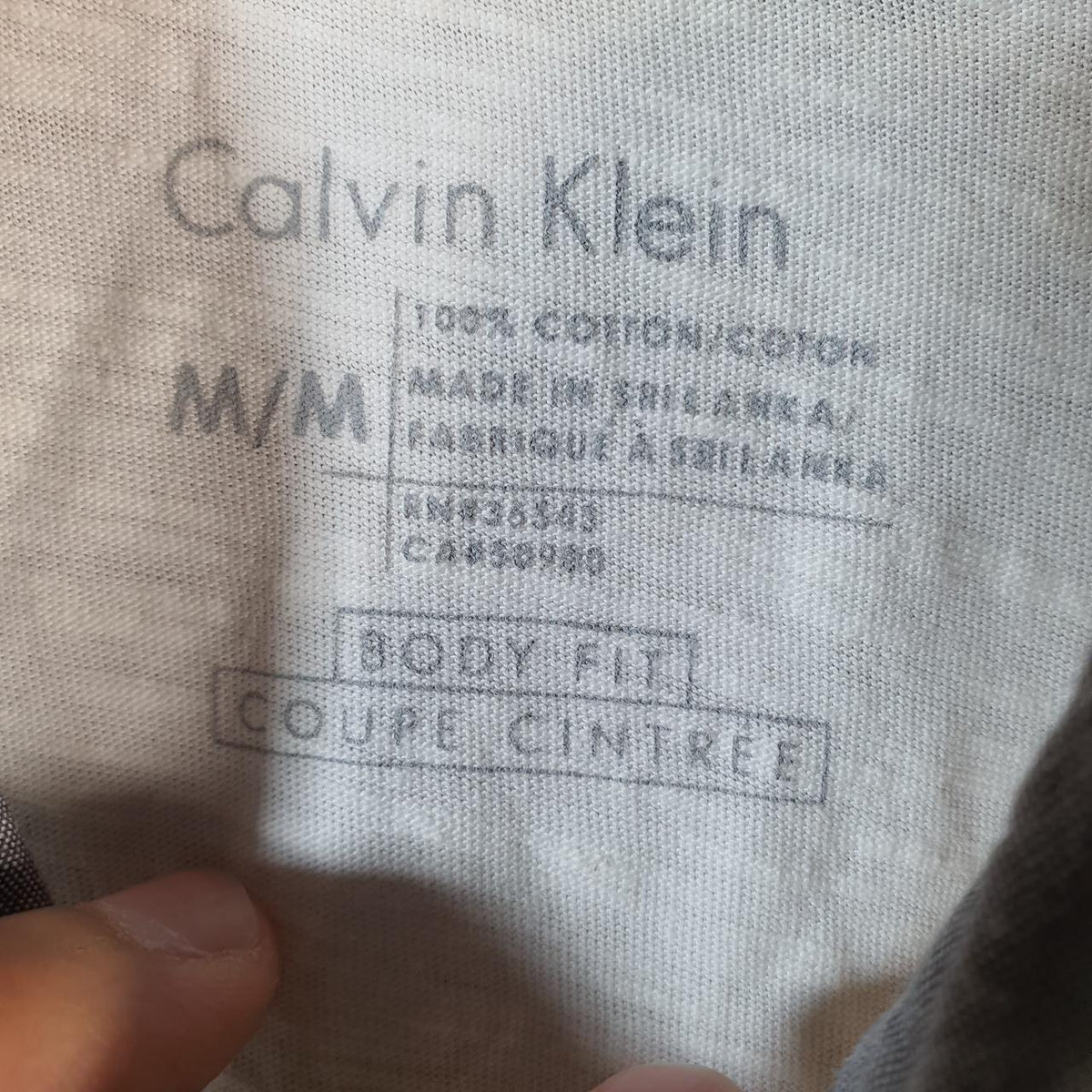 Vintage Calvin Klein Polo Shirt Men’s Medium White Body Fit Printed Logo