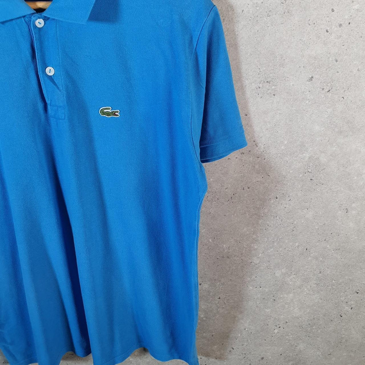 Vintage Lacoste Polo Shirt Men’s Medium Blue Regular Fit Embroidered Logo