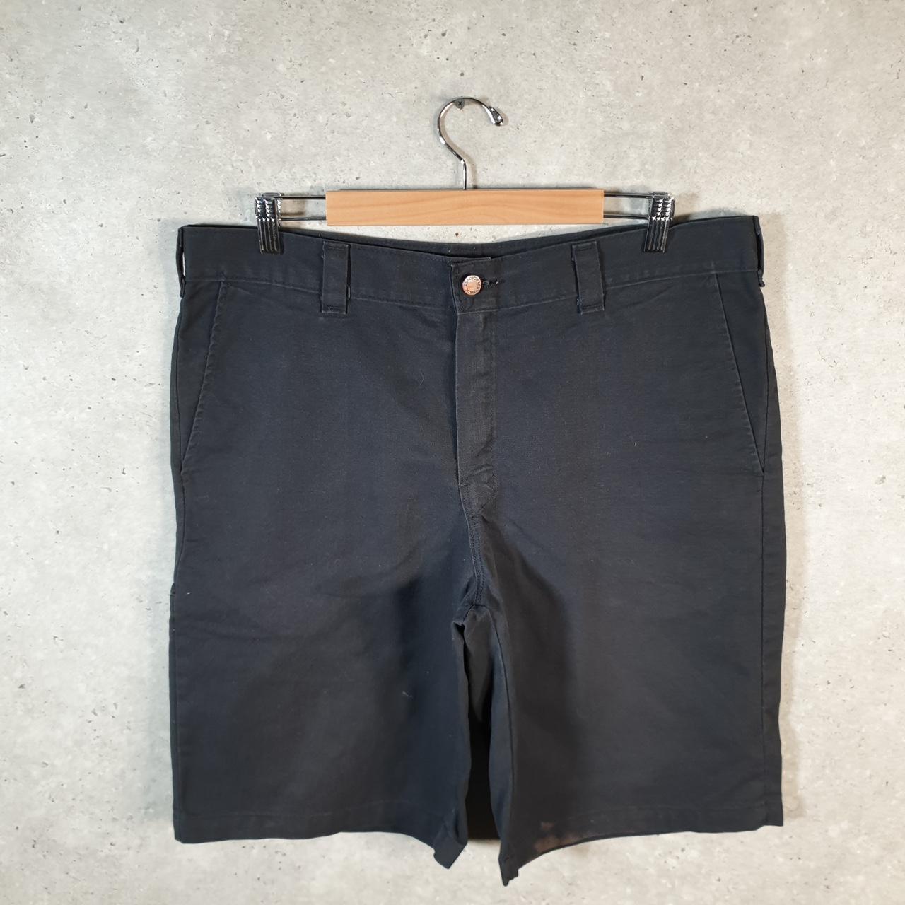 Vintage Dickies Baggy Chino Shorts Jorts Cargo Mens W36 Black Relaxed Fit