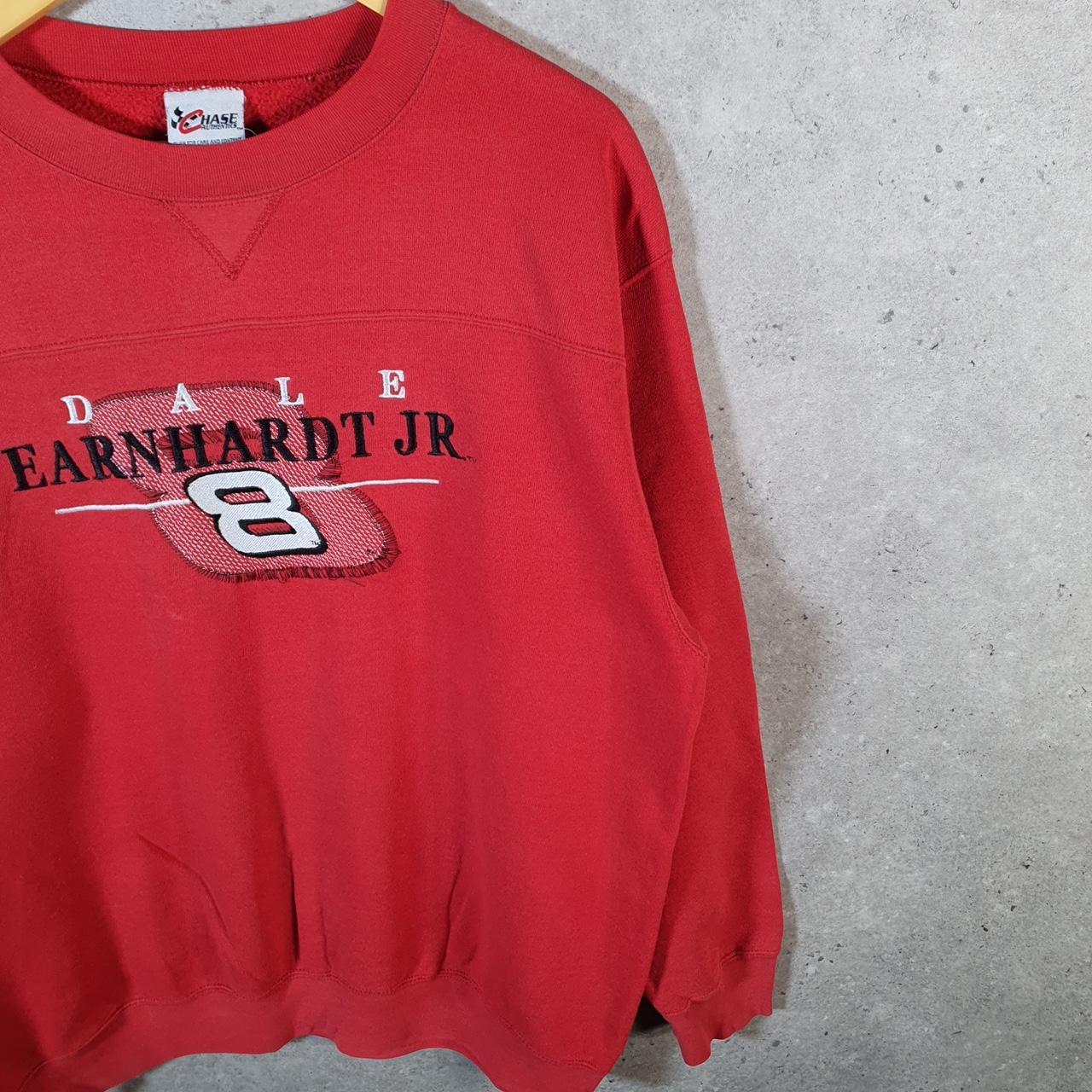 Vintage NASCAR Dale Earnhardt JR Sweatshirt Mens Large Red Pullover USA