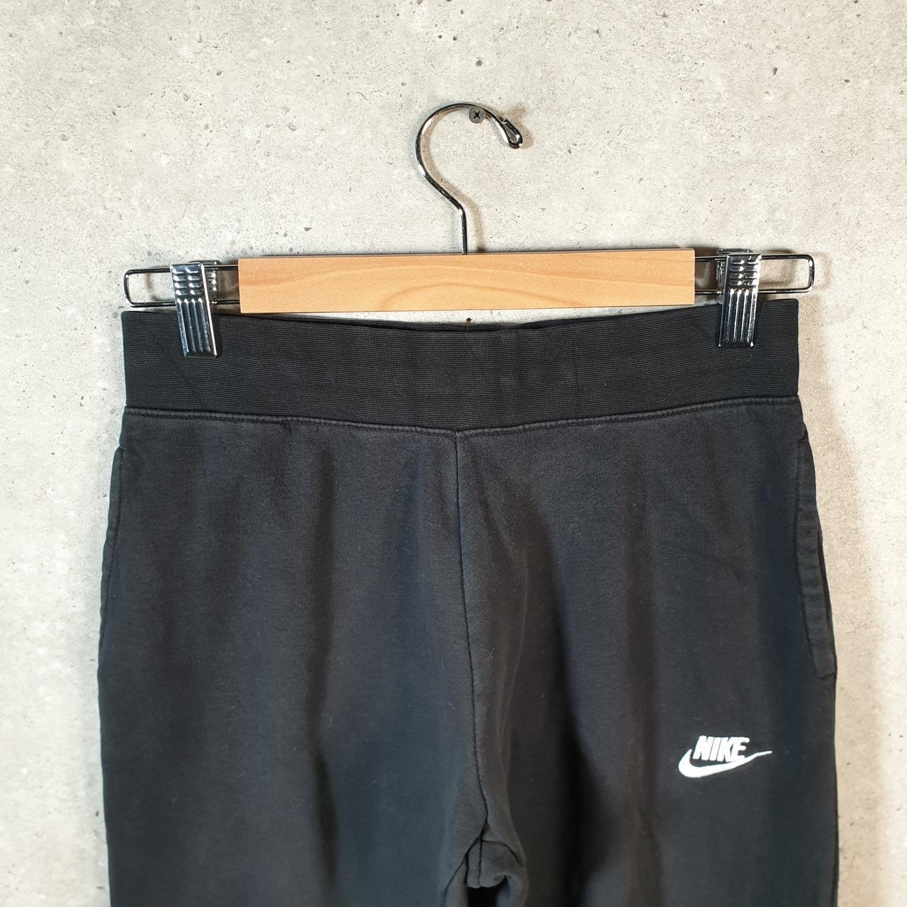 Vintage Nike Club Sweatpant Joggers Womens Large Black Swoosh Sports Tracksuit - Big Fish Vintage