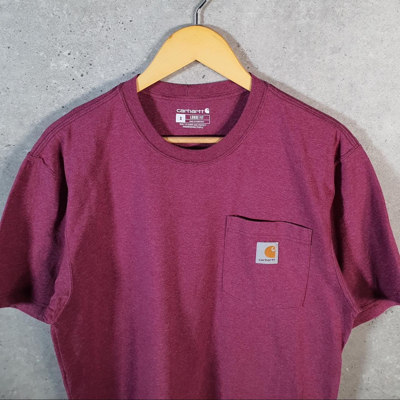 Vintage Carhartt Pocket T Shirt Men’s Small Pink Workwear Chore Utility Loose Fit C9363
