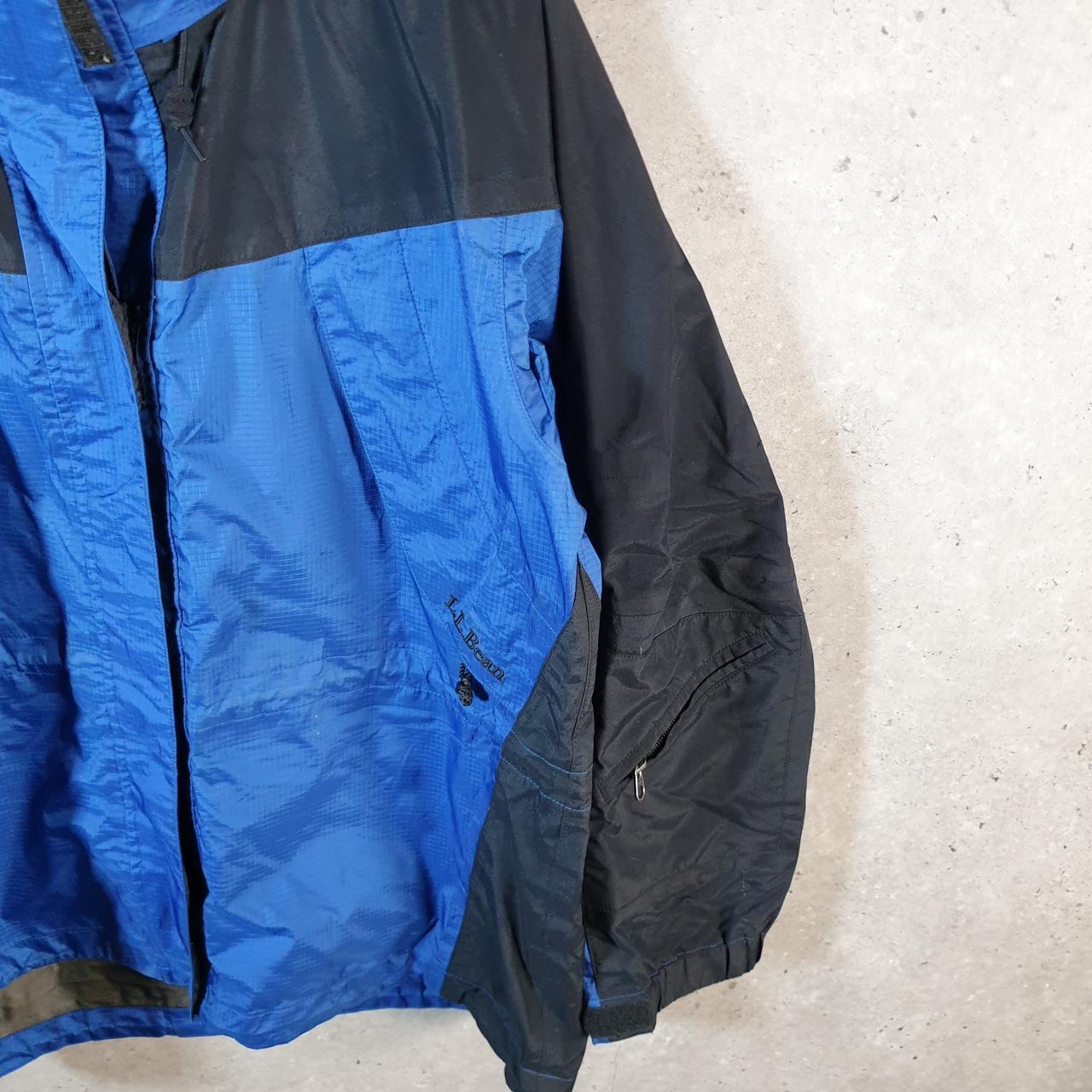 Vintage L.L. Bean Outdoors Nylon Jacket Womens Medium Hooded Blue Waterproof