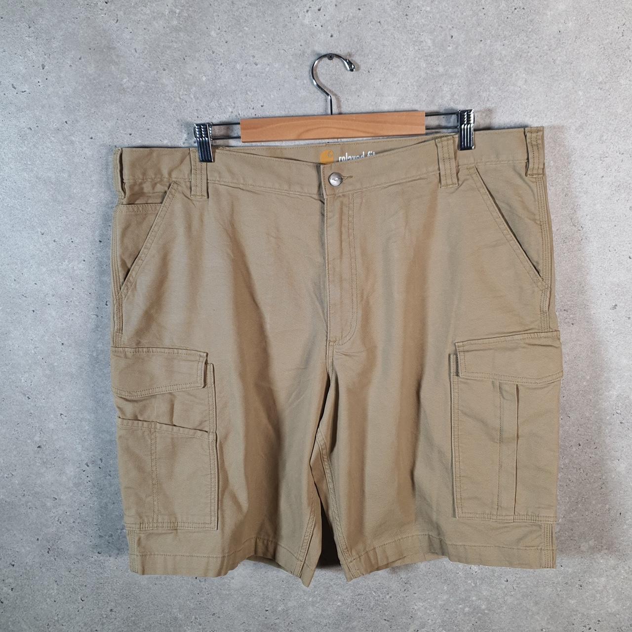 Vintage Carhartt Baggy Carpenter Shorts Jorts Cargo Men’s W42 Brown Relaxed Fit Workwear Big Fish Vintage