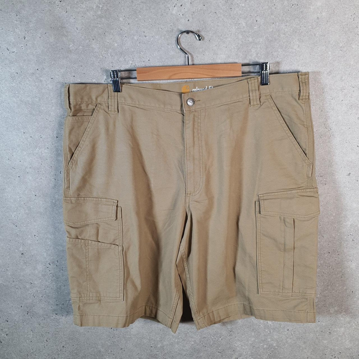 Vintage Carhartt Baggy Carpenter Shorts Jorts Cargo Men’s W42 Brown Relaxed Fit Workwear Big Fish Vintage
