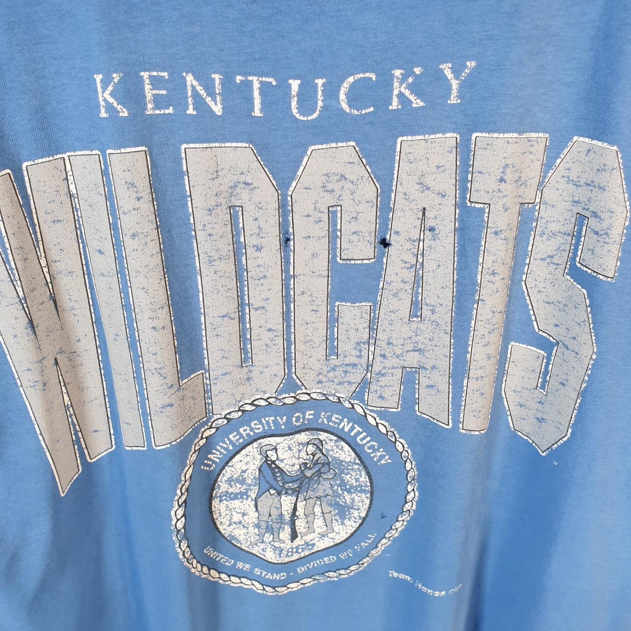 Vintage Hanes Kentucky Wildcats 90s USA Single Stitch T Shirt Men’s Large Blue