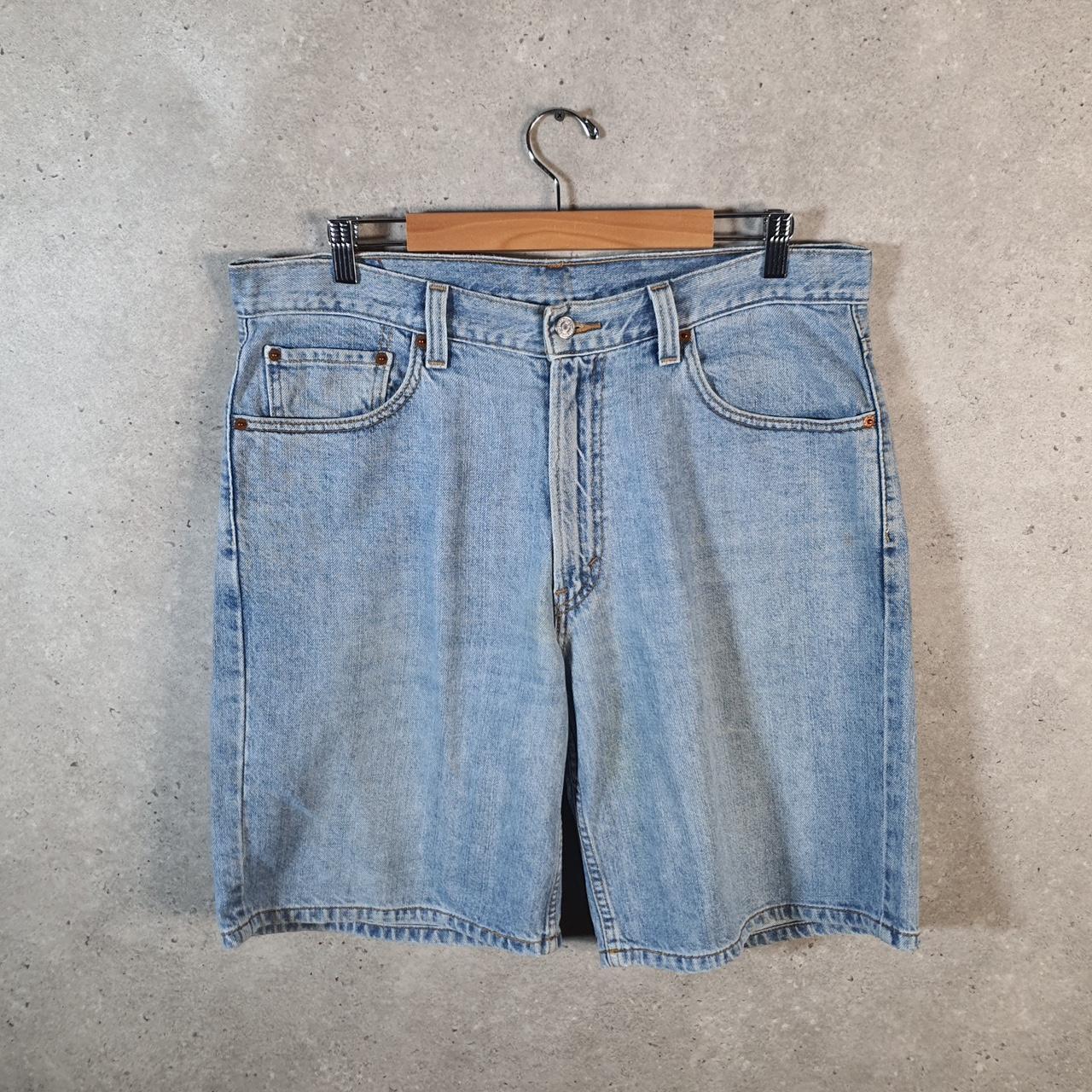 Vintage Levi’s 550 Baggy Shorts Jorts Cargo Mens W36 Blue Relaxed Denim